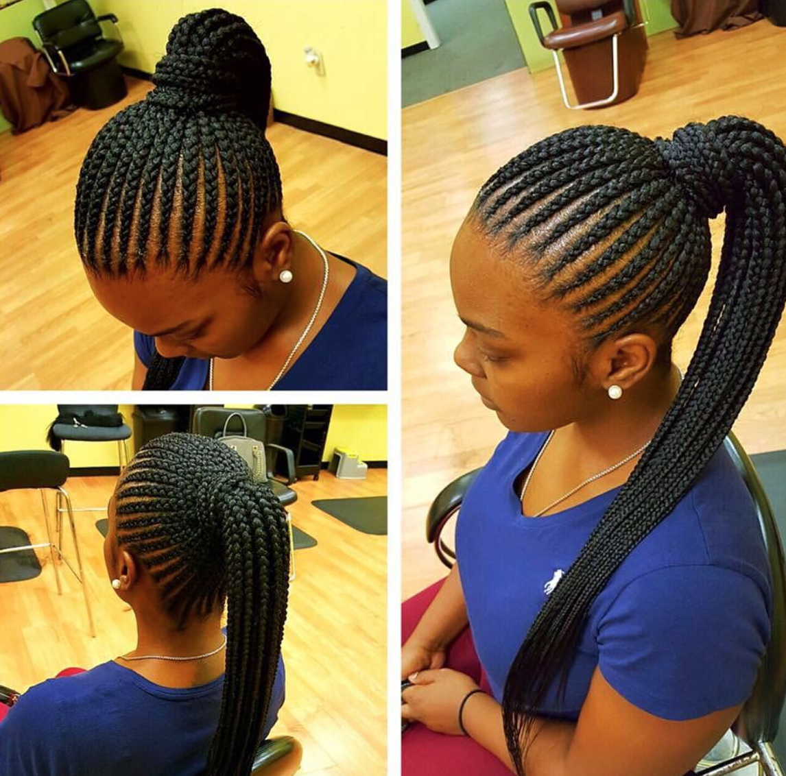 Straight Back Cornrows